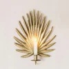 Graham & Green Candle Holders & Candles<Gold Palm Candle Holder Wall Sconce
