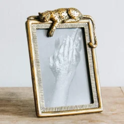 Graham & Green Photo Frames<Gold Panther Frame