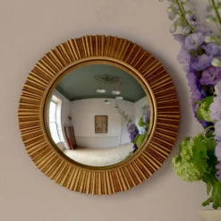Graham & Green Round Mirrors|Wall Mirrors<Gold Round Convex Wall Mirror