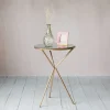 Graham & Green Side Tables<Gold Tripod Mirrored Table