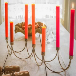 Graham & Green Candle Holders & Candles<Gold Wave Candle Holder