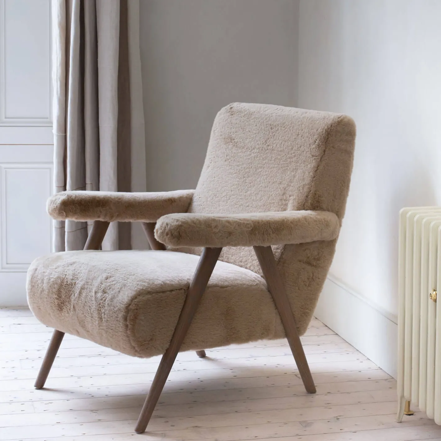 Graham & Green Armchairs<Grayson Faux Sheepskin Chair