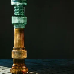 Graham & Green Candle Holders & Candles<Green and Brown Glass Candle Holder