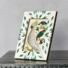 Graham & Green Photo Frames<Green and White Aztec Bone Frame