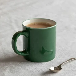 Graham & Green Tableware<Green and White Ceramic Mug