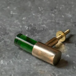 Graham & Green Knobs & Handles<Green Glass and Brass Knob