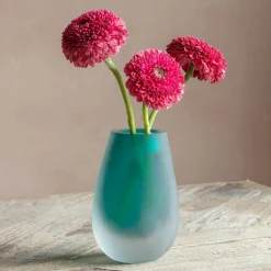 Graham & Green Vases & Plant Pots<Green Sandblasted Vase