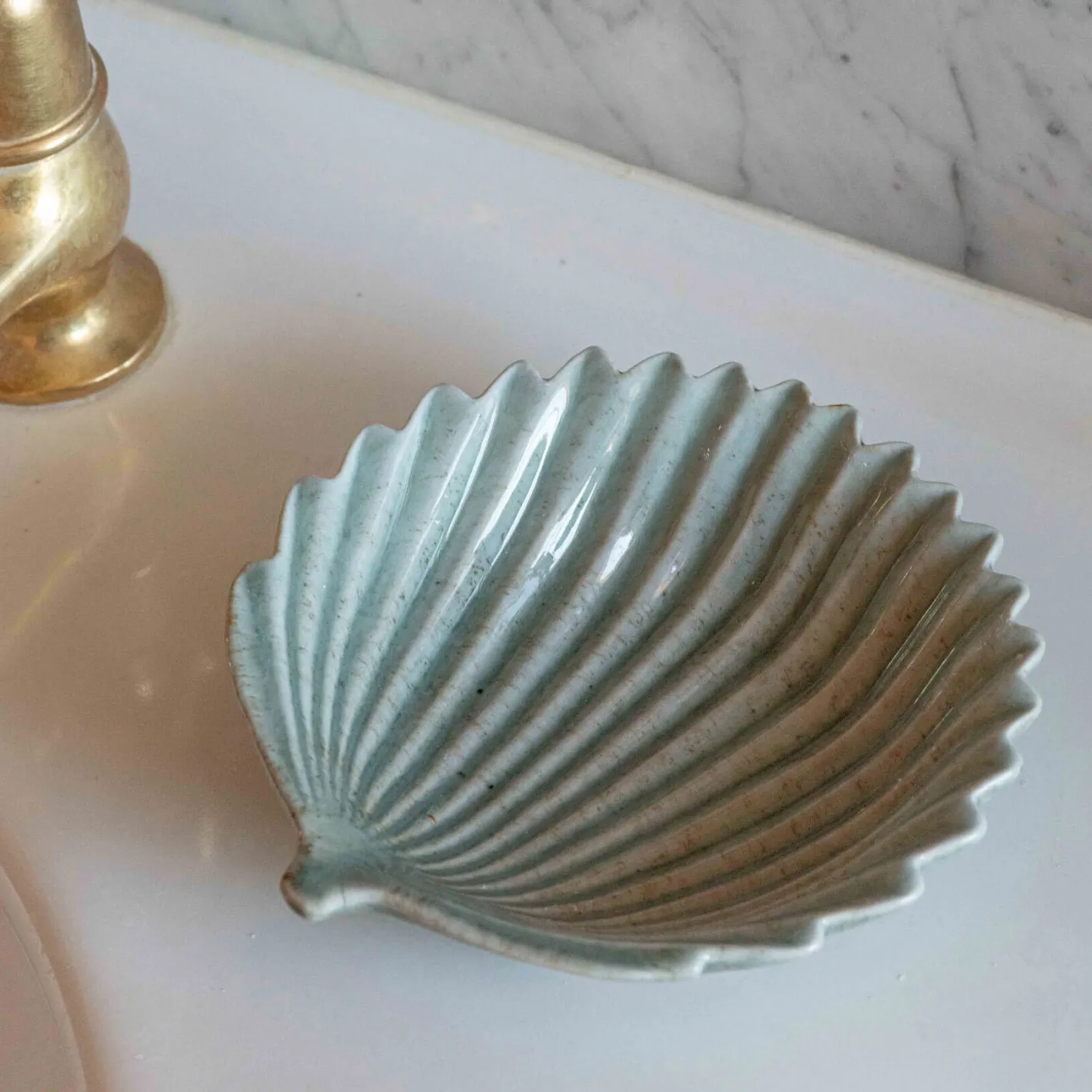 Graham & Green Decorative Accessories|Bathroom Accessories<Green Shell Soap Dish