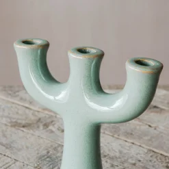 Graham & Green Candle Holders & Candles<Green Stoneware Candle Holder