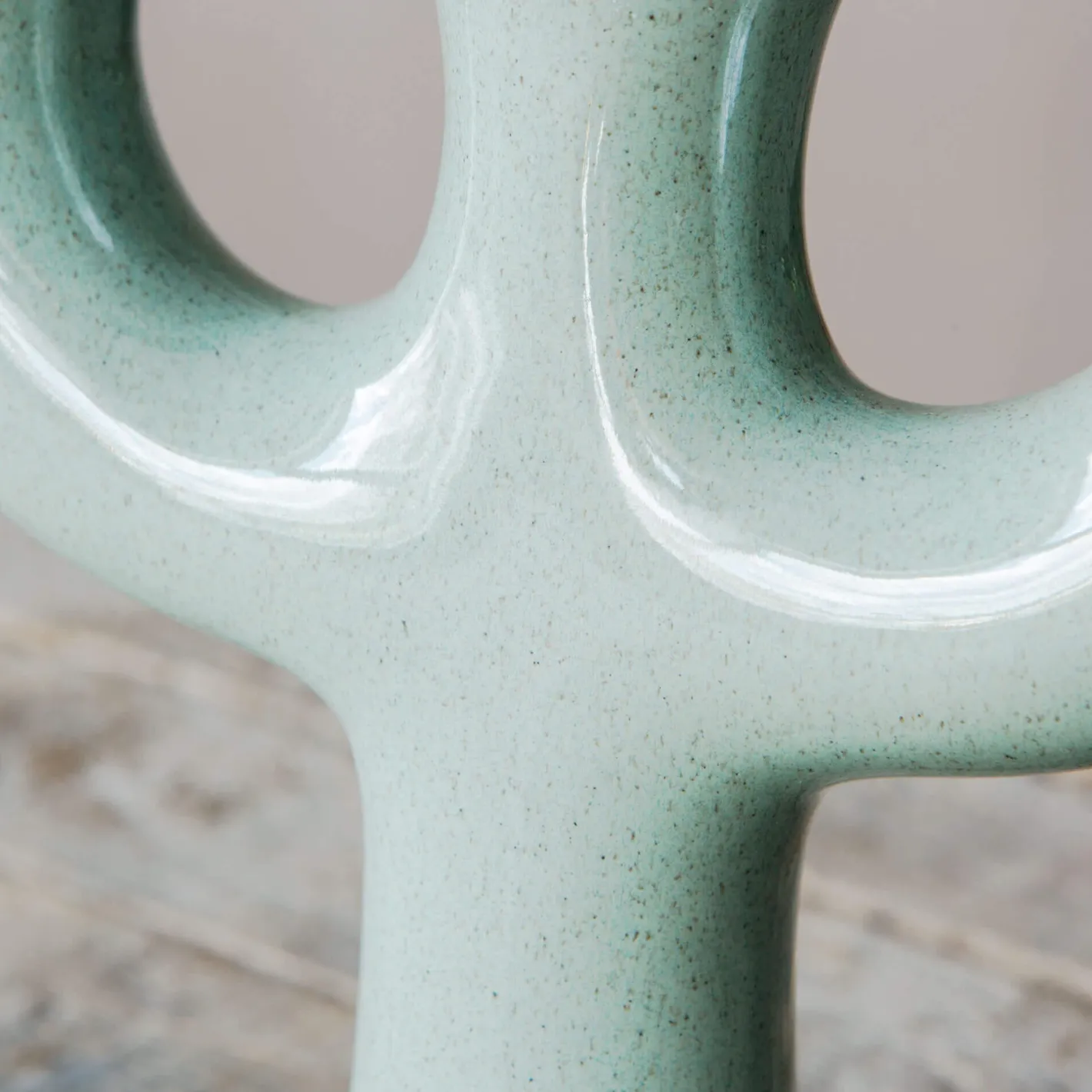 Graham & Green Candle Holders & Candles<Green Stoneware Candle Holder