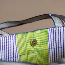 Graham & Green Bags<Green Stripe Recycled Tote Bag
