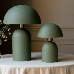 Graham & Green Table Lamps<Green Textured Dome Table Lamps