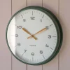 Graham & Green Clocks<Green with Ochre Hands Factory Wall Clock