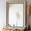 Graham & Green Overmantle Mirrors|Rectangular Mirrors<Grey Bevelled Wooden Mirror