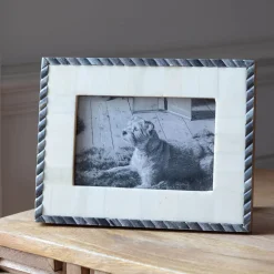 Graham & Green Photo Frames<Grey Lipping Bone Frame
