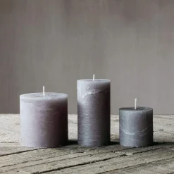 Graham & Green Candle Holders & Candles<Grey Pillar Candles