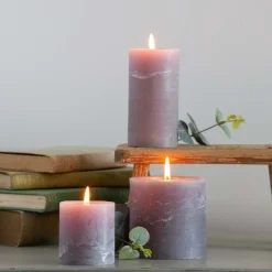 Graham & Green Candle Holders & Candles<Grey Pillar Candles