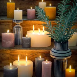 Graham & Green Candle Holders & Candles<Grey Pillar Candles