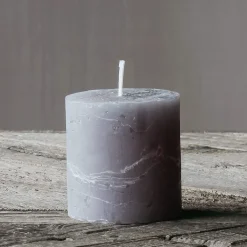 Graham & Green Candle Holders & Candles<Grey Pillar Candles