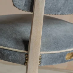 Graham & Green Dining Chairs<Grey Velvet Upholstered Dining Chair