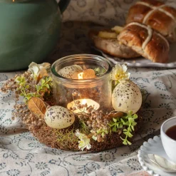 Graham & Green Candle Holders & Candles<Hurricane Flower Wreath