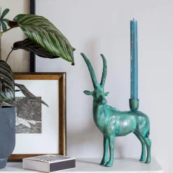 Graham & Green Candle Holders & Candles<Ibex Deer Candle Holder