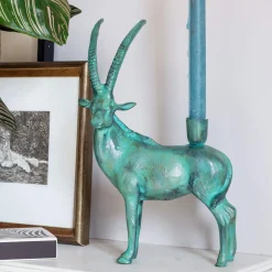 Graham & Green Candle Holders & Candles<Ibex Deer Candle Holder