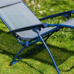 Graham & Green Garden Chairs & Sofas|Garden Chairs & Sofas<Indigo Blue Reclining Garden Chair