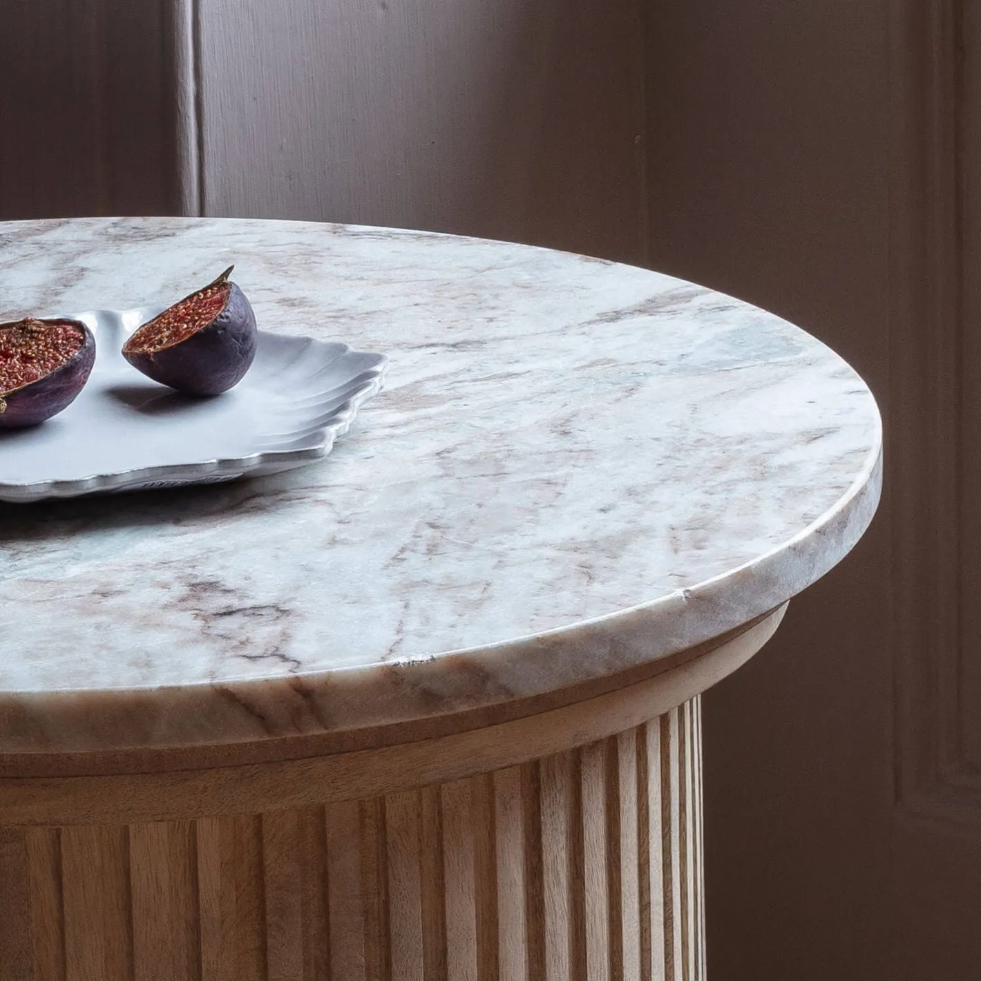 Graham & Green Side Tables|Bedside Tables<Isla Round Marble Side Table