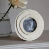 Graham & Green Photo Frames<Ivory Round Layered Photo Frame