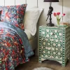 Graham & Green Bedside Tables<Jade Green Floral Bone Inlay Bedside Table