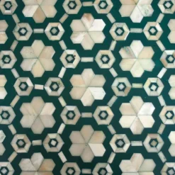 Graham & Green Bedside Tables<Jade Green Floral Bone Inlay Bedside Table
