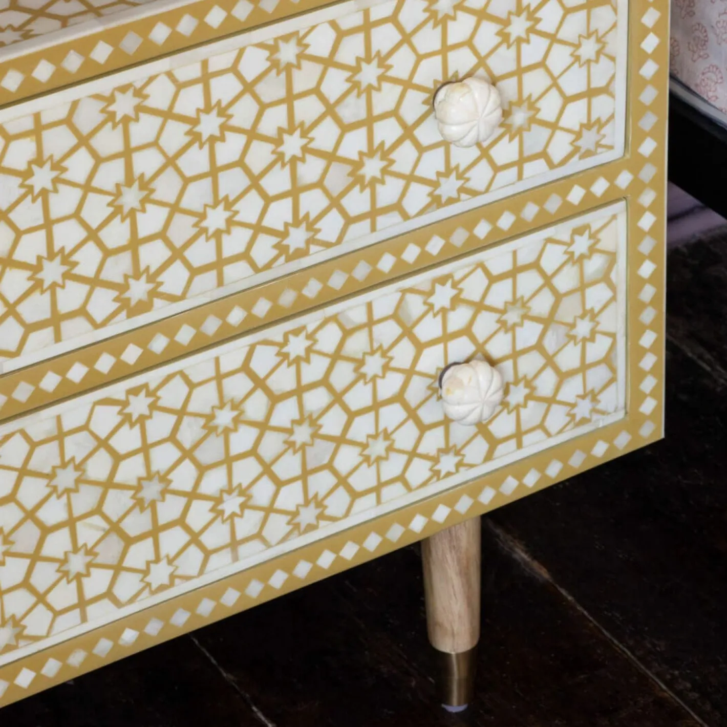 Graham & Green Bedside Tables<Jaipur Bone Inlay Bedside Table