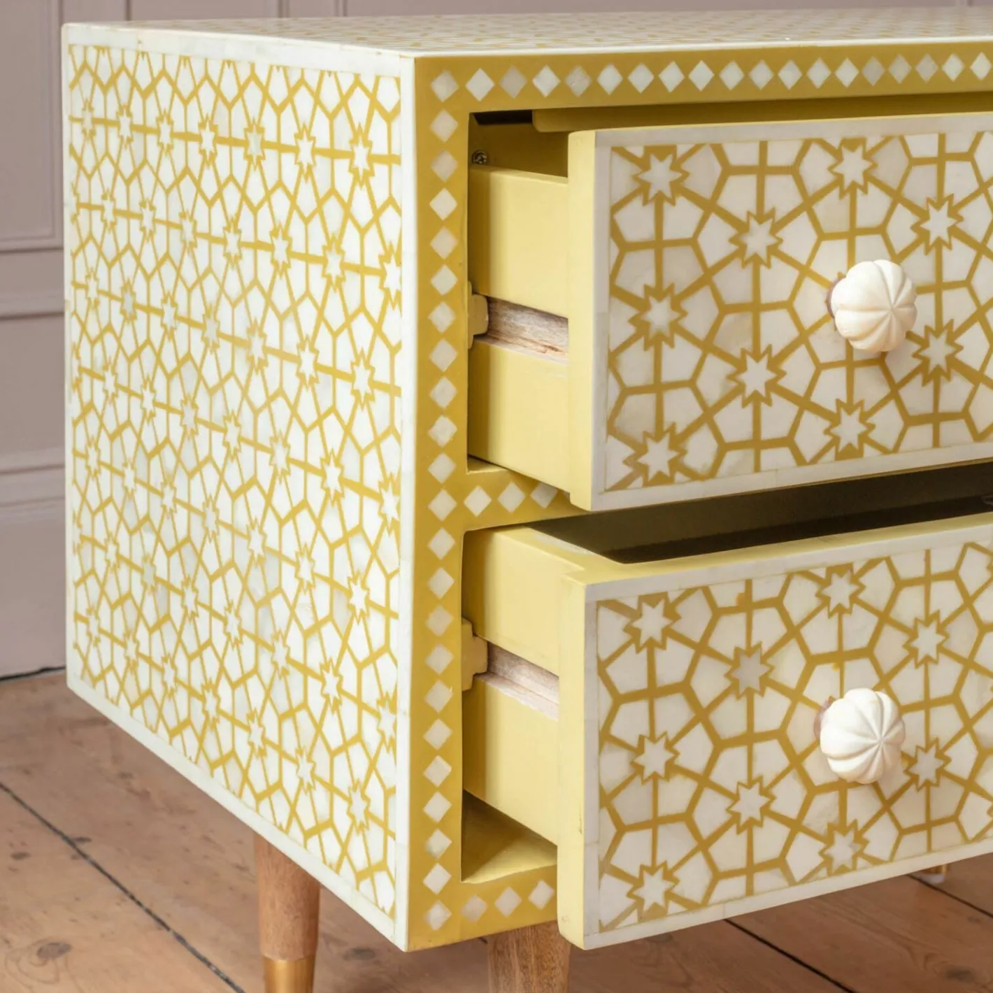 Graham & Green Bedside Tables<Jaipur Bone Inlay Bedside Table