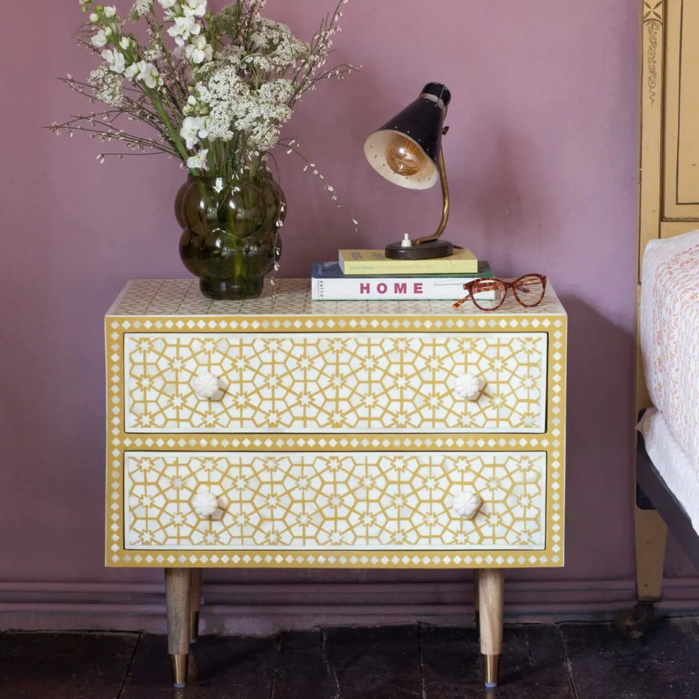 Graham & Green Bedside Tables<Jaipur Bone Inlay Bedside Table