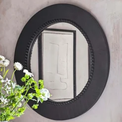 Graham & Green Wall Mirrors<Jonas Black Round Wall Mirror