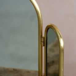 Graham & Green Table Mirrors<Jules Antique Gold Triple Table Top Mirror