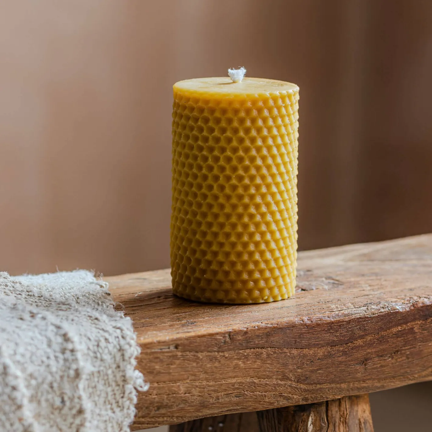 Graham & Green Candle Holders & Candles<Large Beeswax Pillar Candle