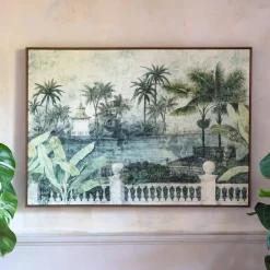 Graham & Green Prints & Wall Art<Large Framed Jungle Village Print
