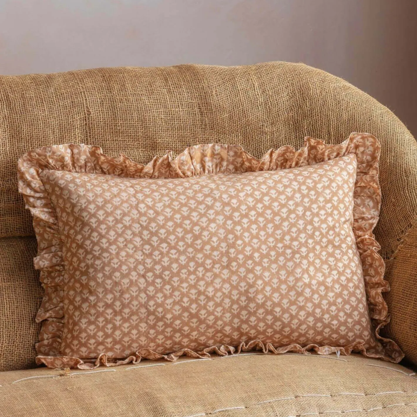 Graham & Green Sofa Cushions|Cushions<Large Rectangular Floral Block Printed Cushions