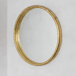 Graham & Green Round Mirrors|Wall Mirrors<Large Round Gold Foil Mirror