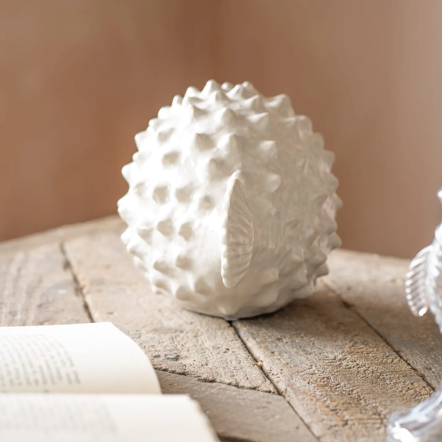 Graham & Green Decorative Accessories<Large White Ceramic Blowfish Ornament