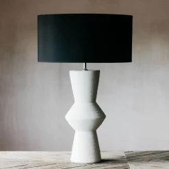 Graham & Green Table Lamps<Large White Cyrus Ceramic Lamp