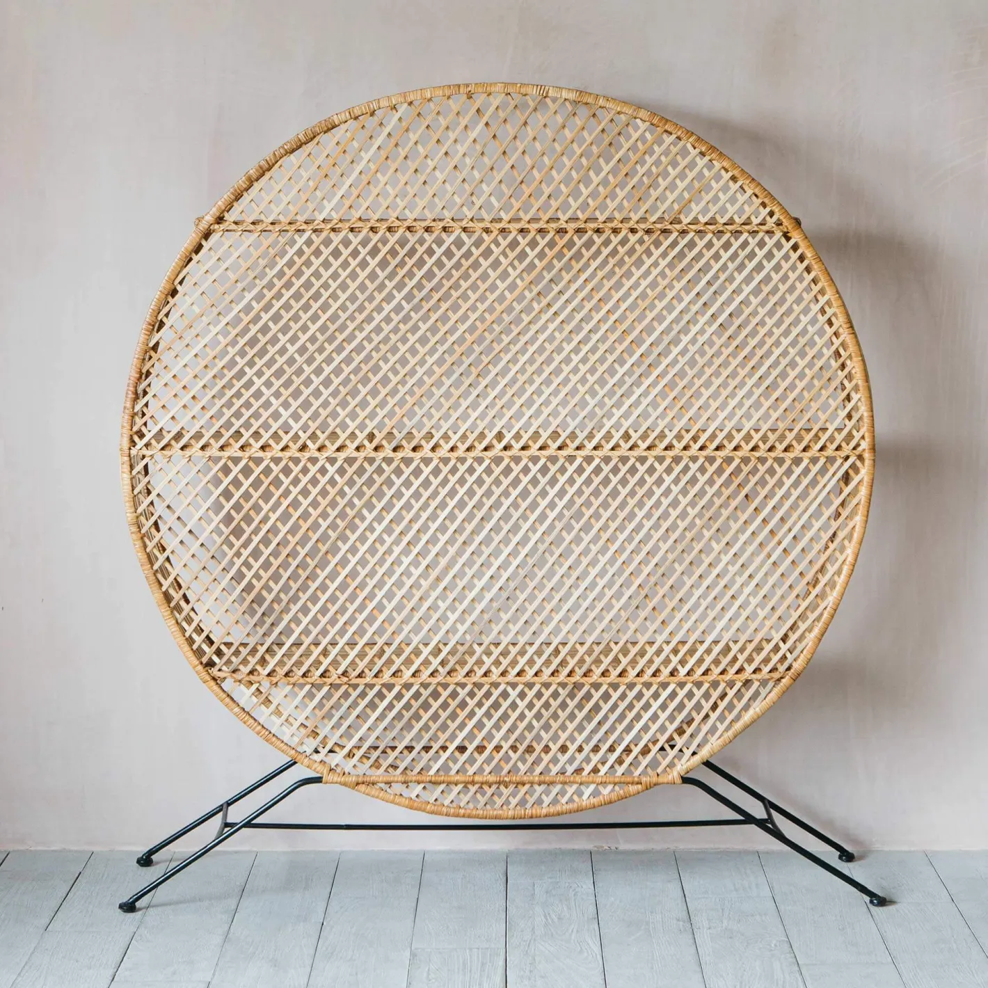 Graham & Green Shelves & Bookcases<Large Wren Round Wicker Shelving Unit