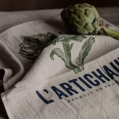 Graham & Green Outdoor Dining|Kitchen Textiles<L'artichaut Linen Tea Towel