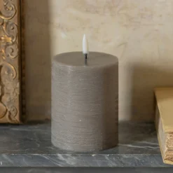 Graham & Green Led Candles|Led Candles<LED Pillar Candle Sandstone