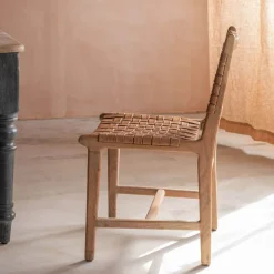 Graham & Green Dining Chairs<Leon Woven Leather Chair