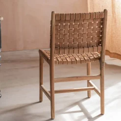 Graham & Green Dining Chairs<Leon Woven Leather Chair