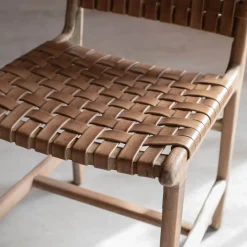Graham & Green Dining Chairs<Leon Woven Leather Chair