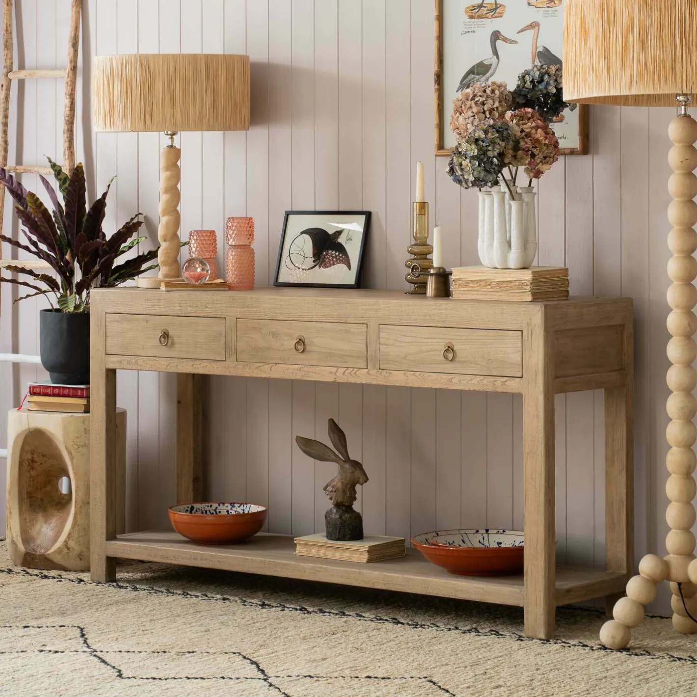 Graham & Green Sideboards & Tv Stands<Leshan Natural Three Drawer Sideboard